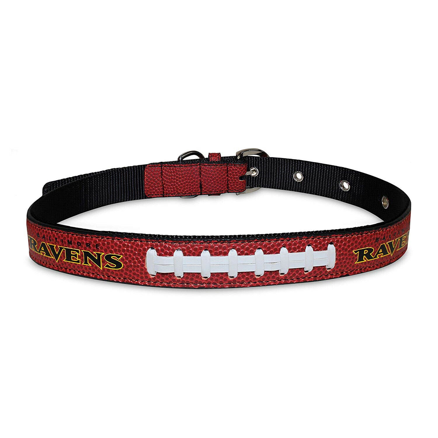 Pets First NFL Baltimore Ravens Best Dog Collar NFL Signature PRO PVC-Leather Premium - Small