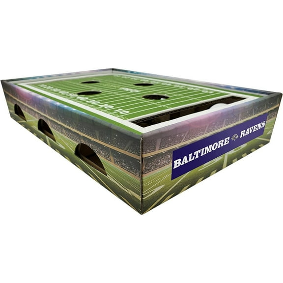Pets First NFL Baltimore Ravens Cat Scratcher Box Football Field Designed Cat Scratcher & Lounge