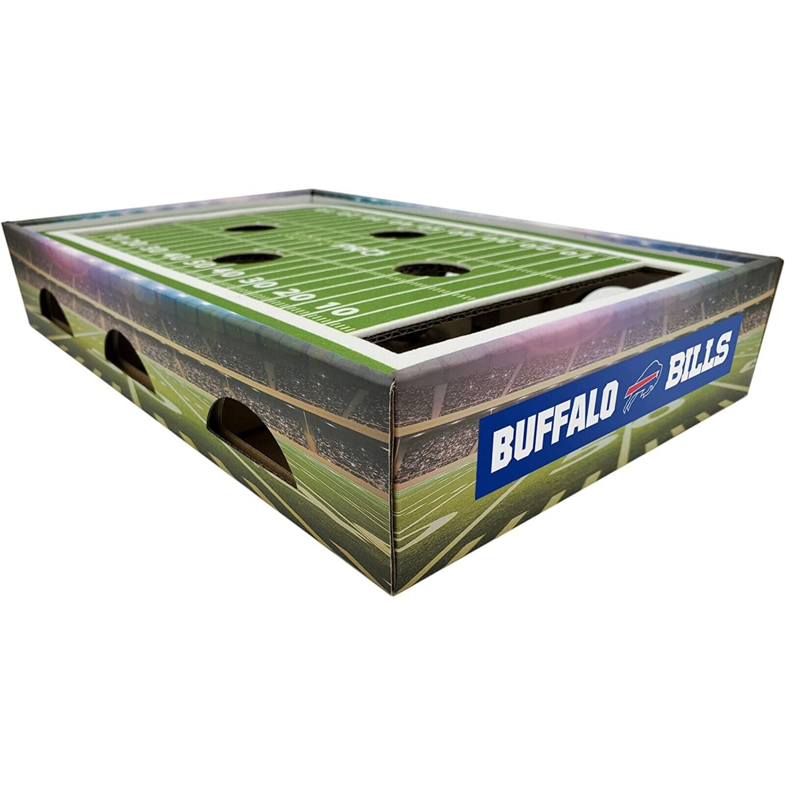 Pets First NFL Buffalo Bills Cat Scratcher Box Football Field Designed Cat Scratcher & Lounge