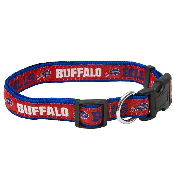 Pets First NFL Buffalo Bills Dog Collar - Heavy-Duty, Durable & Adjustable Football Collar for Dogs/ CATS - Large