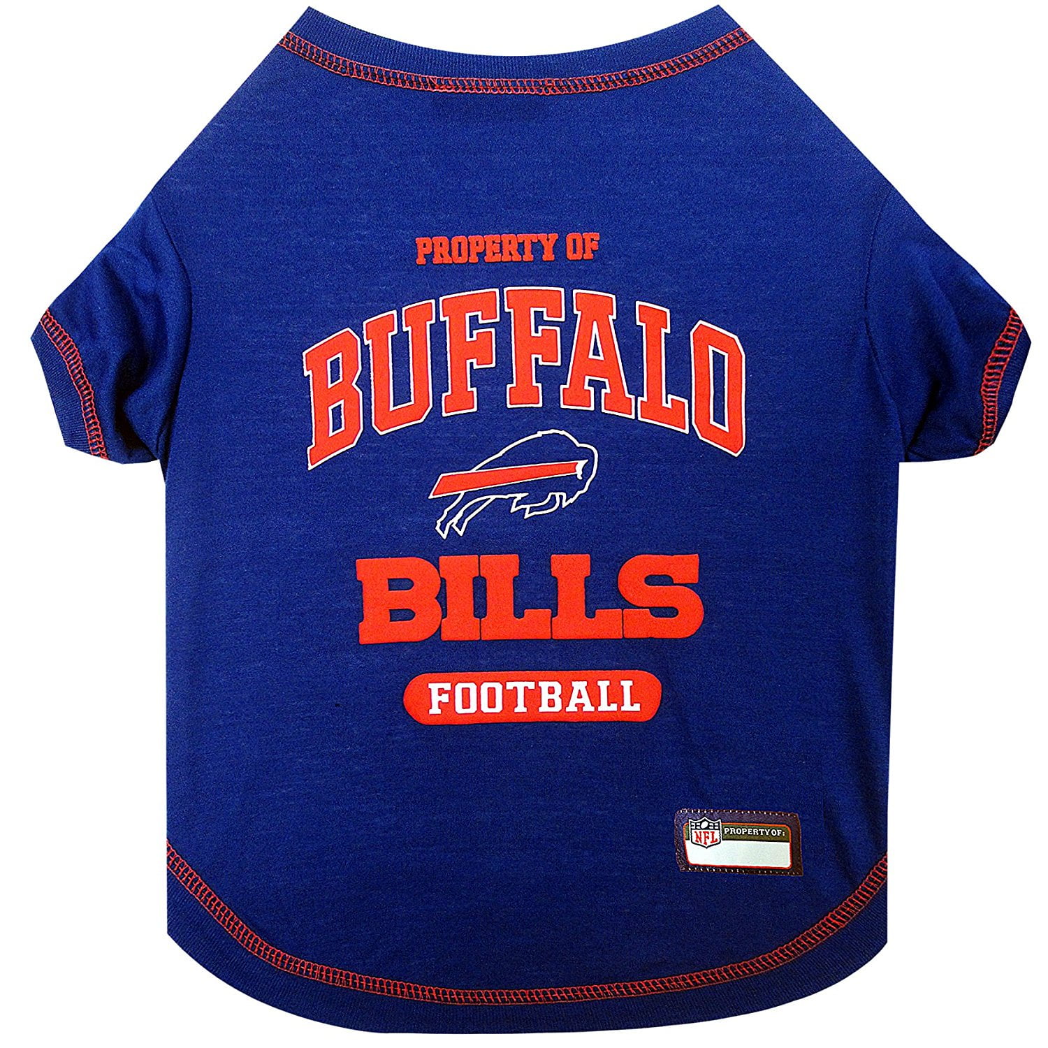 Pets First NFL Buffalo Bills Pet T-Shirt. Licensed, Wrinkle-free, Tee Shirt for Dogs/Cats. Football Shirt