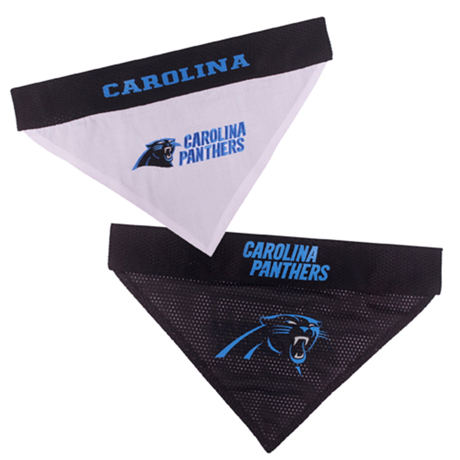 Pets First NFL Carolina Panthers Dog Bandana - Licensed, Reversible Pet Bandana - 2 sided Bandana