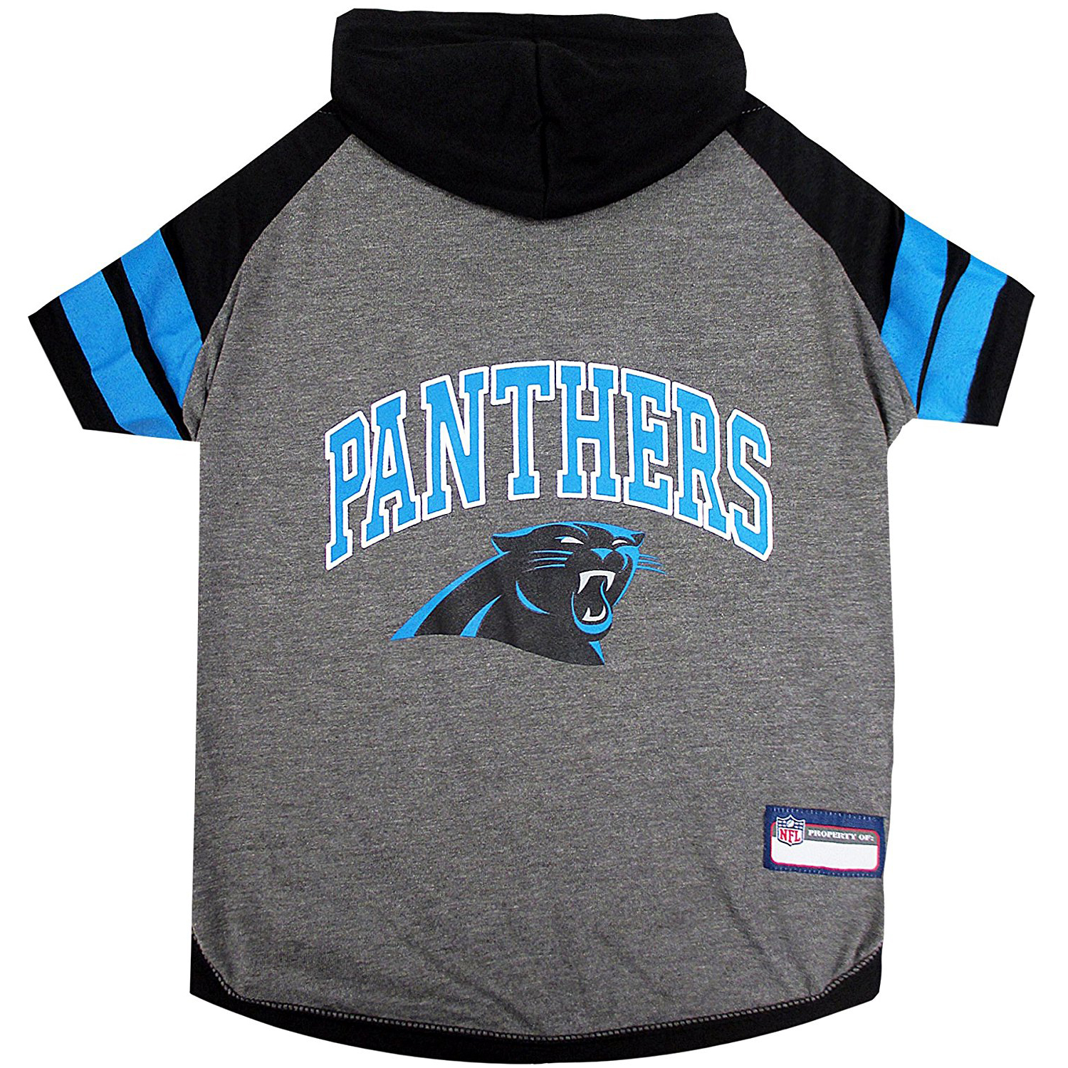 Pets First NFL Carolina Panthers NFL Hoodie Tee Shirt for Dogs & Cats - COOL T-Shirt, 32 Teams - Small - image 1 of 3
