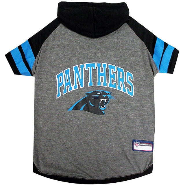 Pets First NFL Carolina Panthers NFL Hoodie Tee Shirt for Dogs & Cats - COOL T-Shirt, 32 Teams - Small