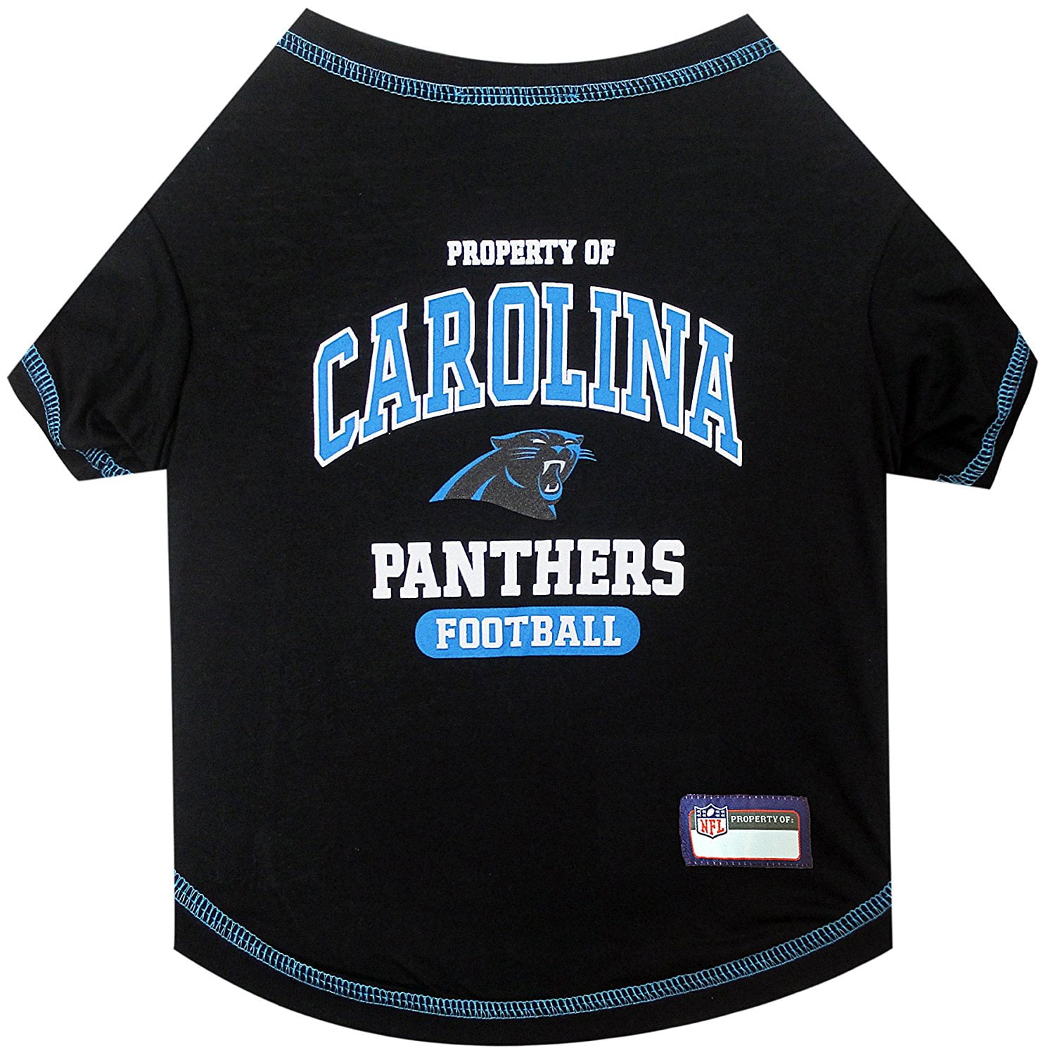Pets First NFL Carolina Panthers Pet T-Shirt. Licensed, Wrinkle-free, Tee  Shirt for Dogs/Cats. Football Shirt