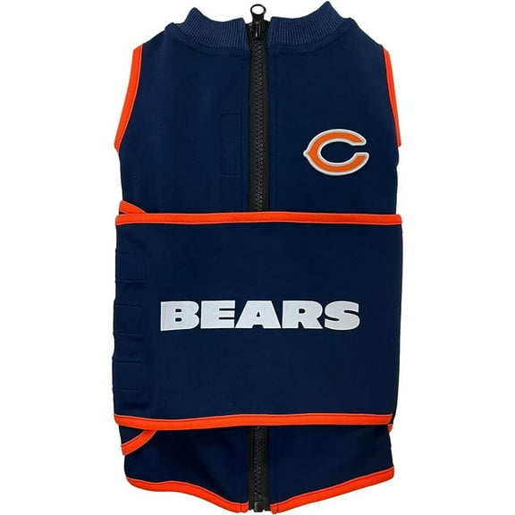 Pets First NFL Chicago Bears Dog Anxiety Calming Shirt Soothing Solution Vest, Dogs & Cats Keeps Dogs Calm & Feeling Safe, Relaxing Jacket, Medium