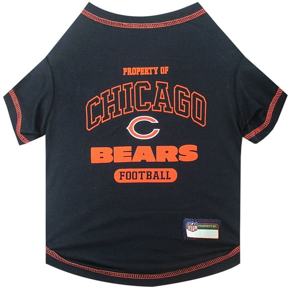 Pets First NFL Chicago Bears Pet T-Shirt. Licensed, Wrinkle-free, Tee Shirt for Dogs/Cats. Football Shirt