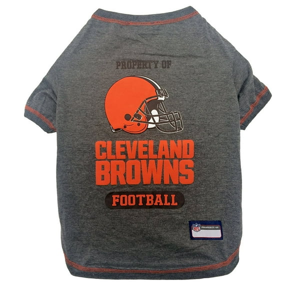 Pets First NFL Cleveland Browns Pet T-Shirt. Licensed, Wrinkle-free, Tee Shirt for Dogs/Cats. Football Shirt