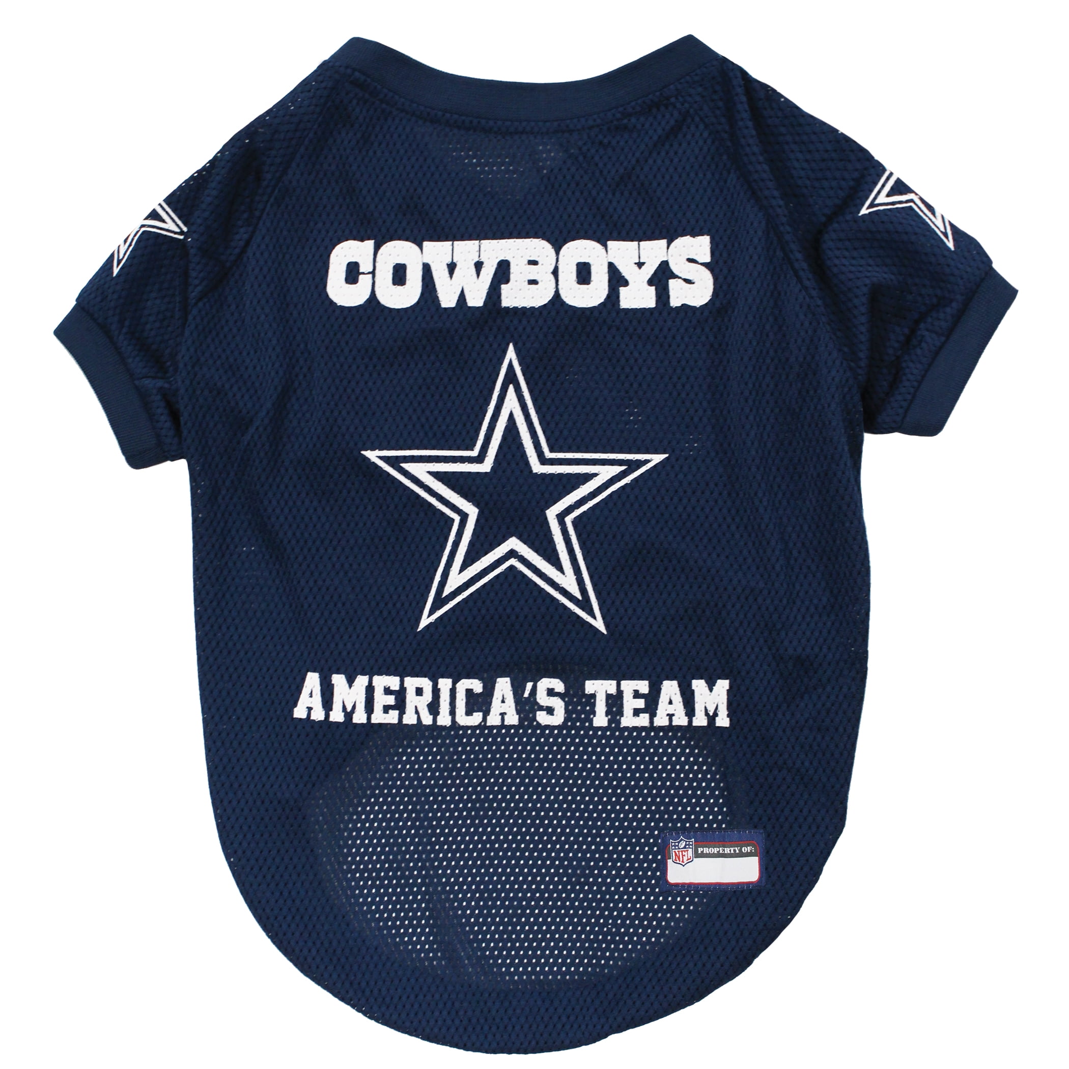 Pets First NFL Dallas Cowboys DOGS & CATS Premium Raglan Mesh Jersey. Licensed, Durable, Breathable Jersey - Medium