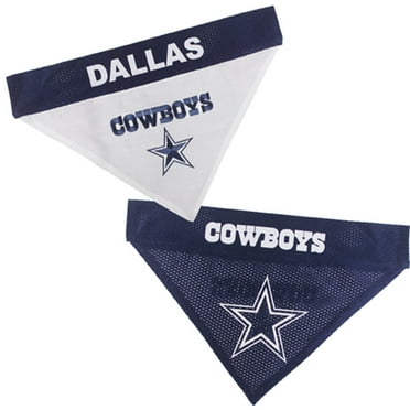 Pets First NFL Dallas Cowboys Dog Bandana - Licensed, Reversible Pet Bandana - 2 sided Bandana