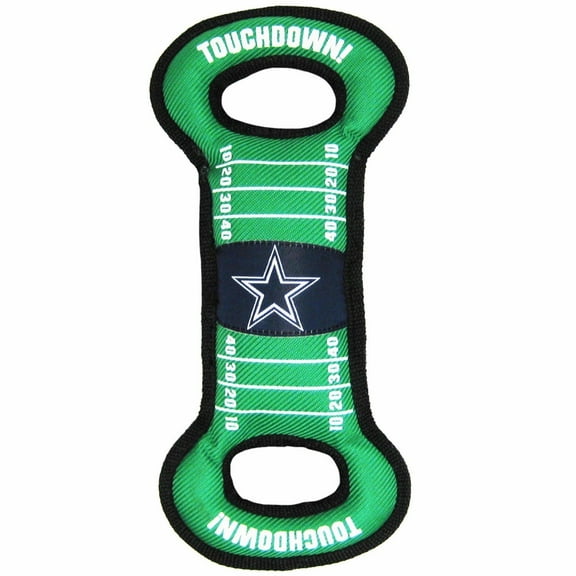 Pets First NFL Dallas Cowboys Football Field Pet Toy for DOGS/ CATS. Heavy-Duty, Durable toy with Squeaker