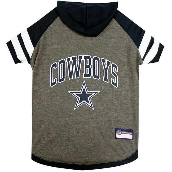 Pets First NFL Dallas Cowboys NFL Hoodie Tee Shirt for Dogs & Cats - COOL T-Shirt, 32 Teams - Small