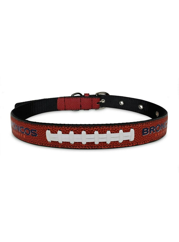 Pets First NFL Denver Broncos Best Dog Collar NFL Signature PRO PVC-Leather Premium - Small
