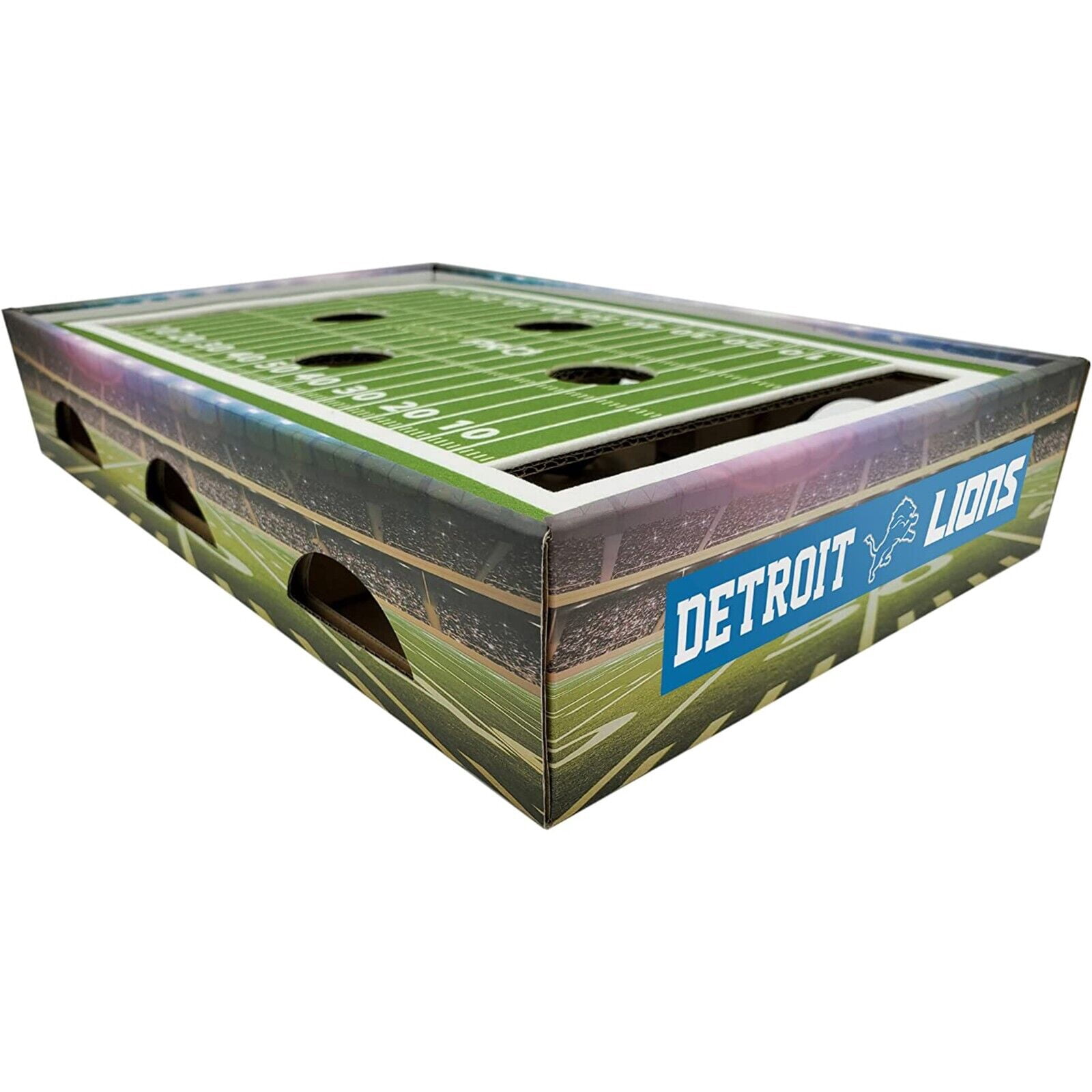 Pets First NFL Detroit Lions Cat Scratcher Box Football Field Designed Cat Scratcher & Lounge