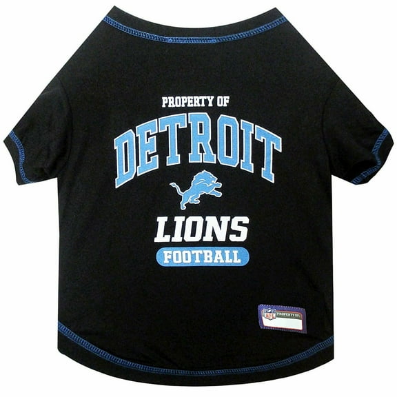 Pets First NFL Detroit Lions Pet T-Shirt. Licensed, Wrinkle-free, Tee Shirt for Dogs/Cats. Football Shirt