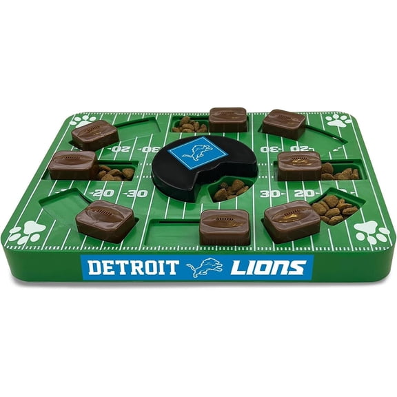Pets First NFL Detroit Lions Pets Puzzle Toy, Puzzle Treat Dog Toy, Interactive Dog Treat Toy
