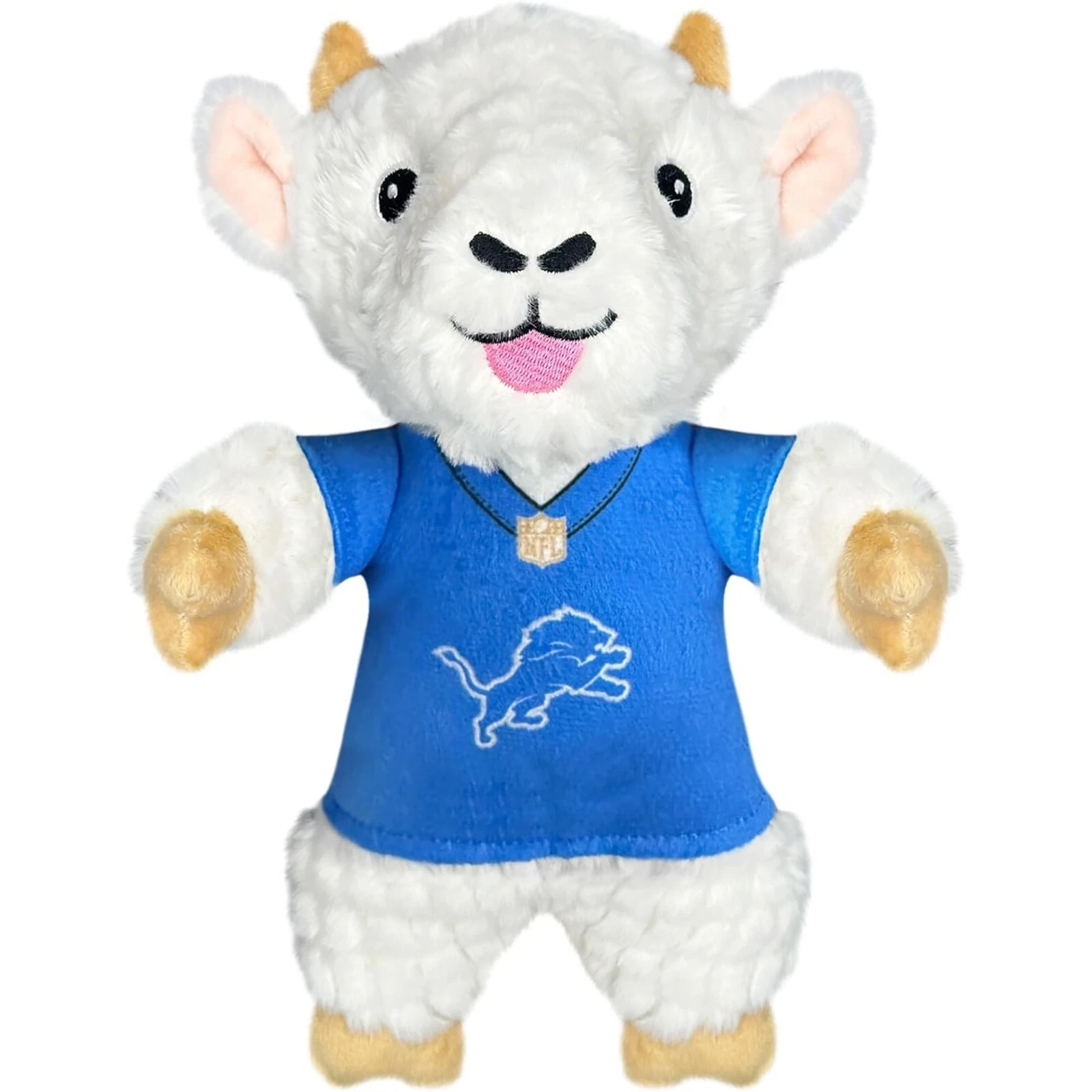 Pets First NFL Goat Plush Toys for Dogs & Cats Dog Chew Toys with Inner Squeaker