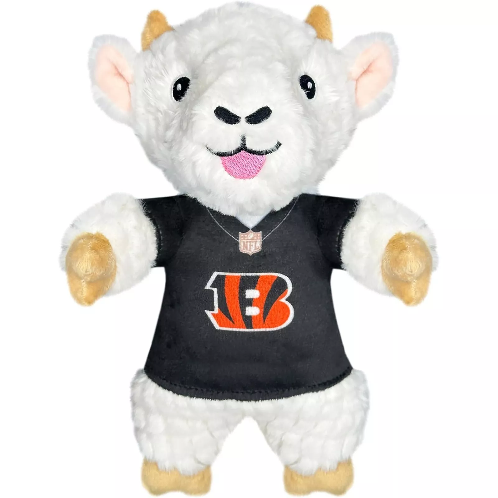 Pets First NFL Goat Plush Toys for Dogs & Cats Dog Chew Toys with Inner Squeaker