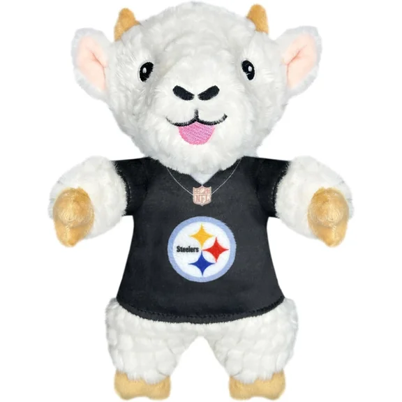 Pets First NFL Goat Plush Toys for Dogs & Cats Dog Chew Toys with Inner Squeaker