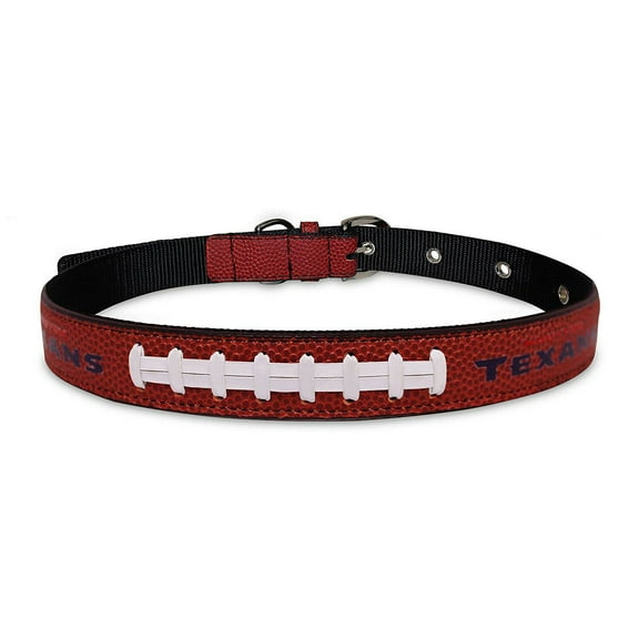 Pets First NFL Houston Texans Best Dog Collar NFL Signature PRO PVC-Leather Premium - Medium