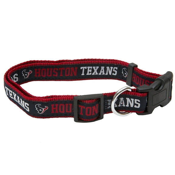 Pets First NFL Houston Texans Dog Collar - Heavy-Duty, Durable & Adjustable Football Collar for Dogs/ CATS - Small