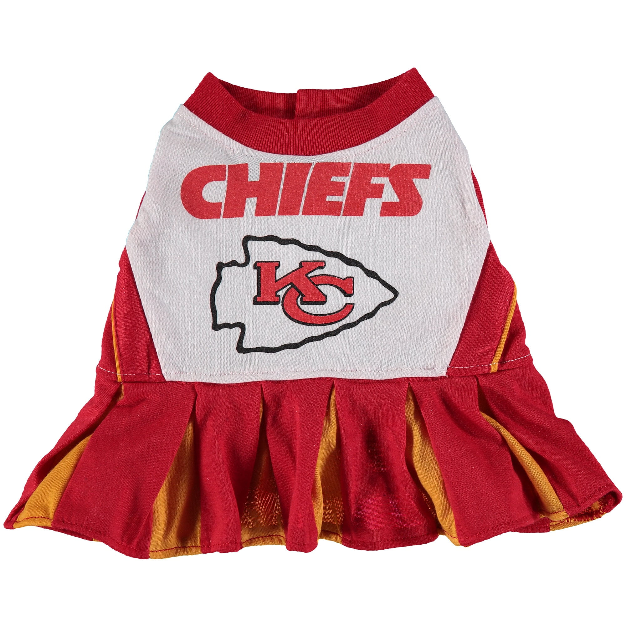 Pets First NFL Kansas City Chiefs Cheerleader Outfit, 3 Sizes Pet Dress  Available. Licensed Dog Outfit 