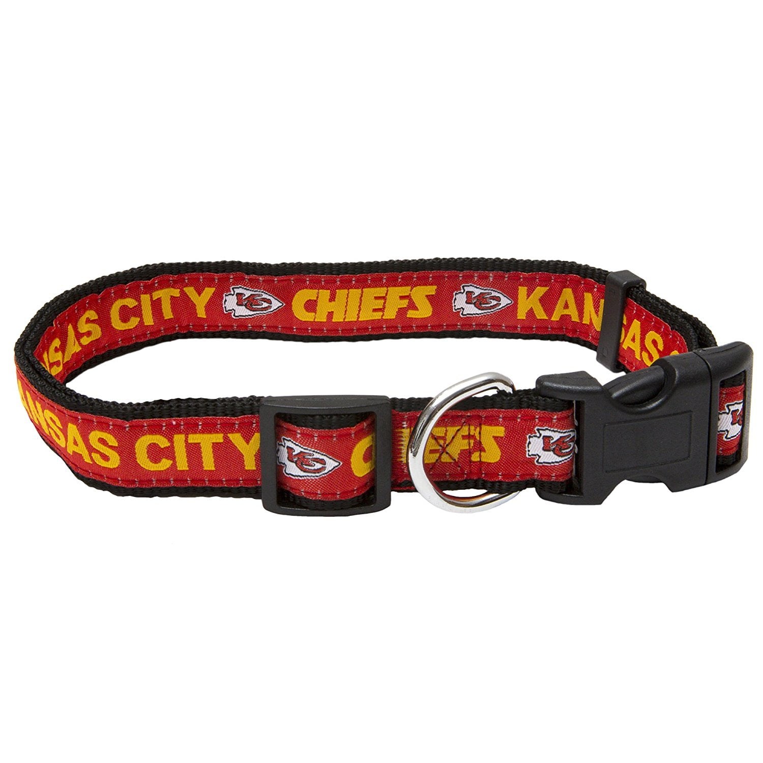 Pets First NFL Kansas City Chiefs Dog Collar - Heavy-Duty, Durable & Adjustable Football Collar for Dogs/ CATS - Small