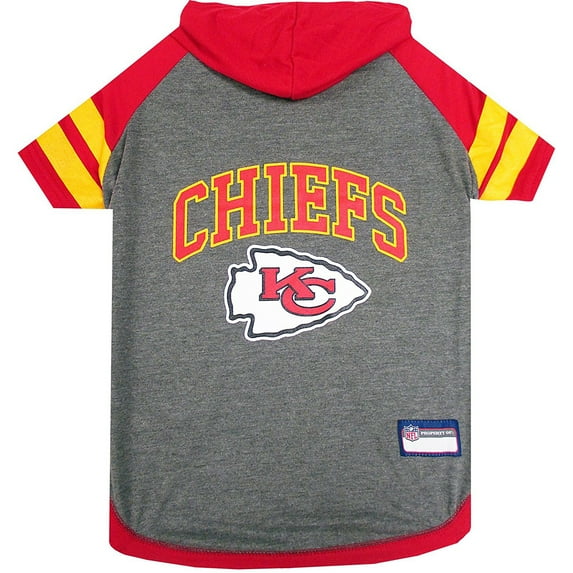 Pets First NFL Kansas City Chiefs NFL Hoodie Tee Shirt for Dogs & Cats - COOL T-Shirt, 32 Teams - Extra Small