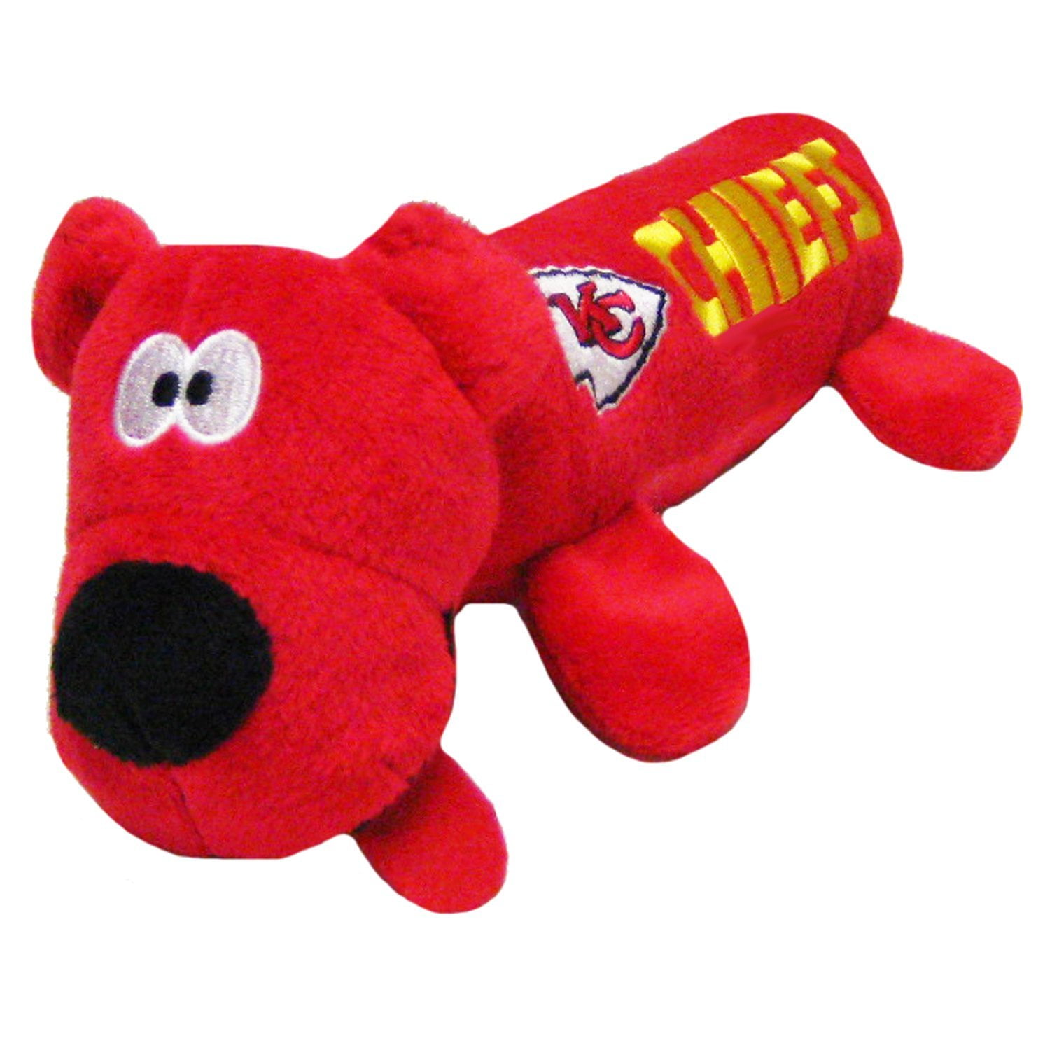The 1st Ever Tough but Smooth Dog Toy NFL Kansas City Chiefs Football  Jersey Tough Pet Toy. A Premium Quality Doggie Toy with Built-in Squeaker.