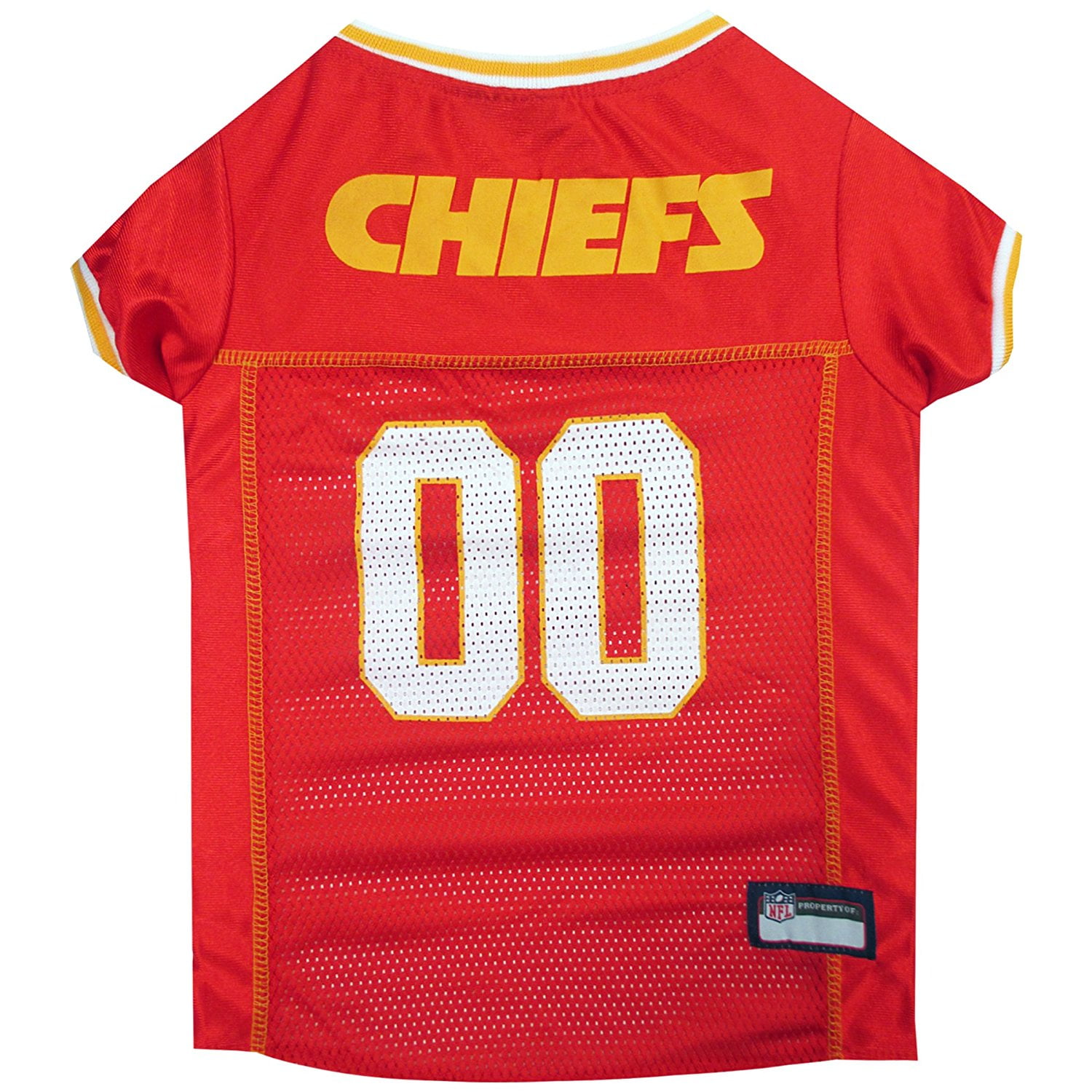 Pets First NFL Kansas City ChiefsLicensed Mesh Jersey for Dogs and Cats - Extra Small