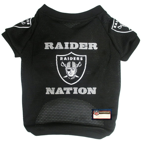 Pets First NFL Las Vegas Raiders DOGS & CATS Premium Raglan Mesh Jersey. Licensed, durable, breathable Jersey - Extra Small