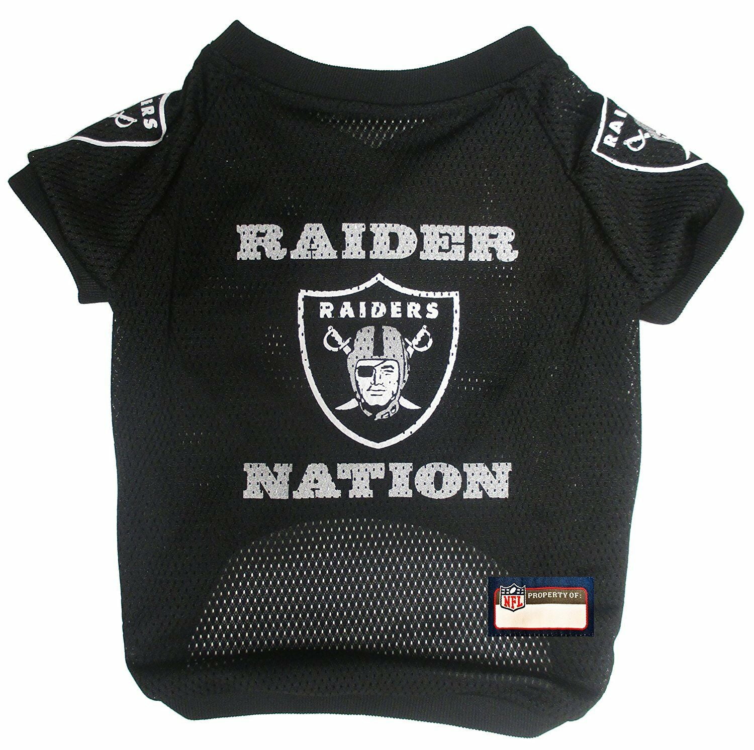 Pets First NFL Las Vegas Raiders DOGS & CATS Premium Raglan Mesh Jersey. Licensed, durable, breathable Jersey - Small