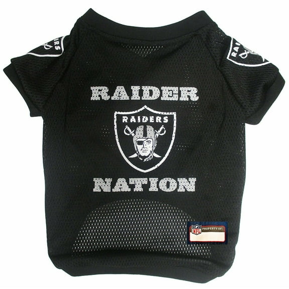 Pets First NFL Las Vegas Raiders DOGS & CATS Premium Raglan Mesh Jersey. Licensed, durable, breathable Jersey - Small