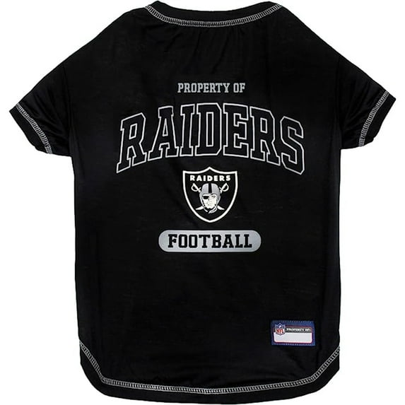Pets First NFL Las Vegas Raiders Pet T-Shirt. Licensed, Wrinkle-free, Tee Shirt for Dogs/Cats. Football Shirt