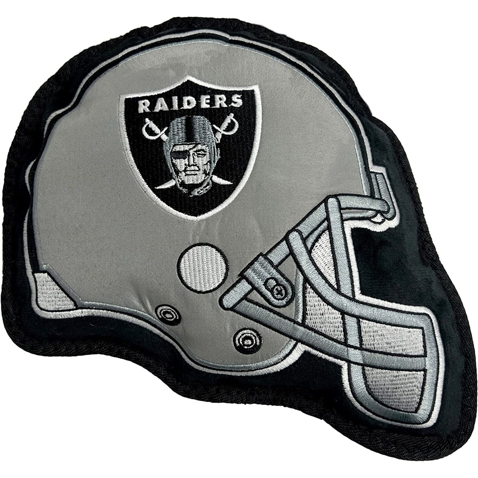 Pets First NFL Las Vegas Raiders Tough Helmet Pet Dog Toy Premium Quality with Built-in Squeaker Chew Toy