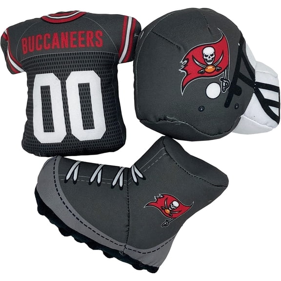 Pets First NFL Locker Room Set Toy for Dogs & Cats Dog Chew Toy with Squeaker