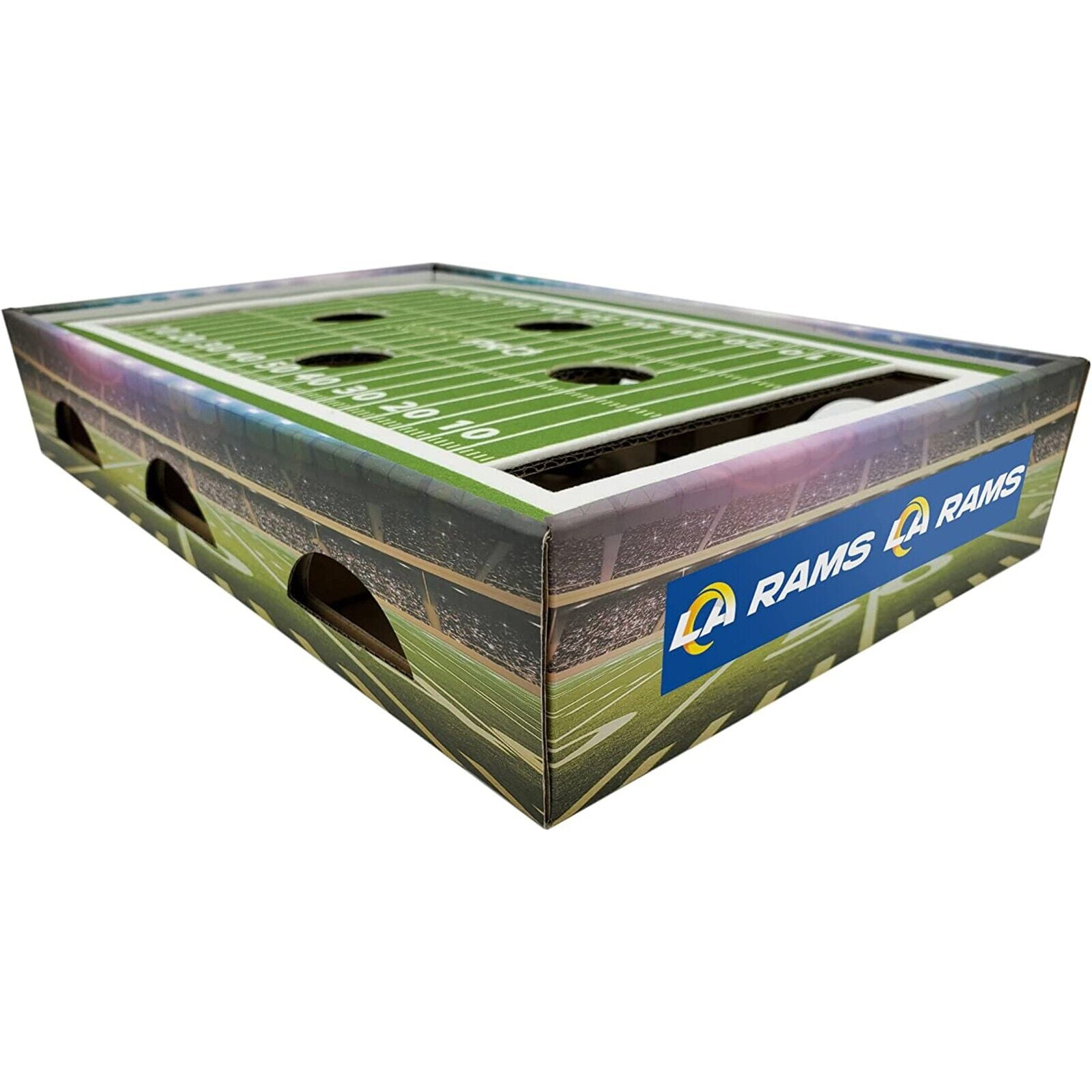 Pets First NFL Los Angeles Rams Cat Scratcher Box Football Field Designed Cat Scratcher & Lounge