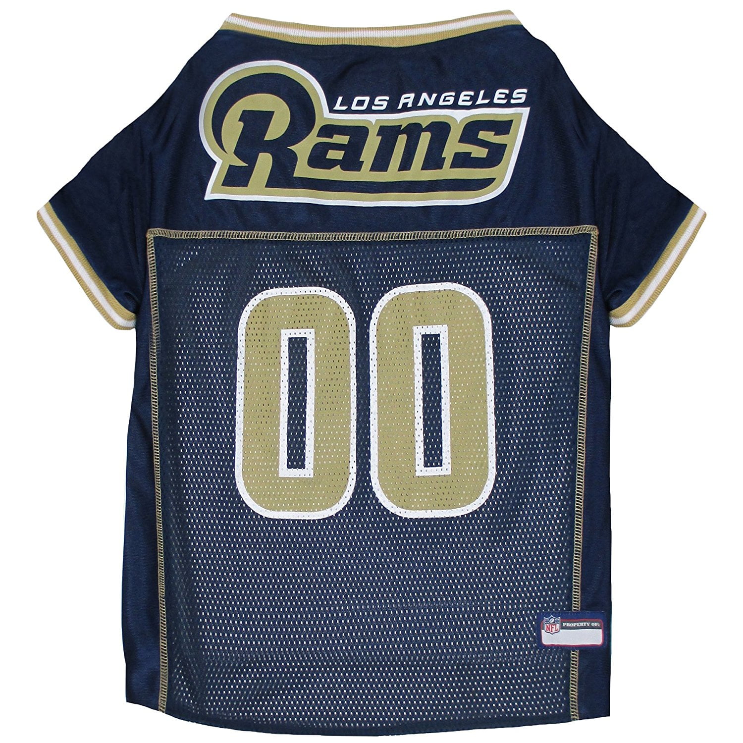 Pets First NFL Los Angeles RamsLicensed Mesh Jersey for Dogs and Cats - Extra Small