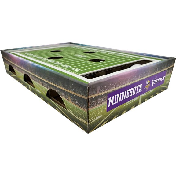 Pets First NFL Minnesota Vikings Cat Scratcher Box Football Field Designed Cat Scratcher & Lounge