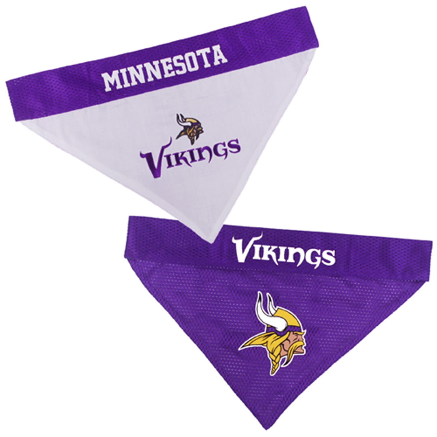 Pets First NFL Minnesota Vikings Dog Bandana - Licensed, Reversible Pet Bandana - 2 sided Bandana