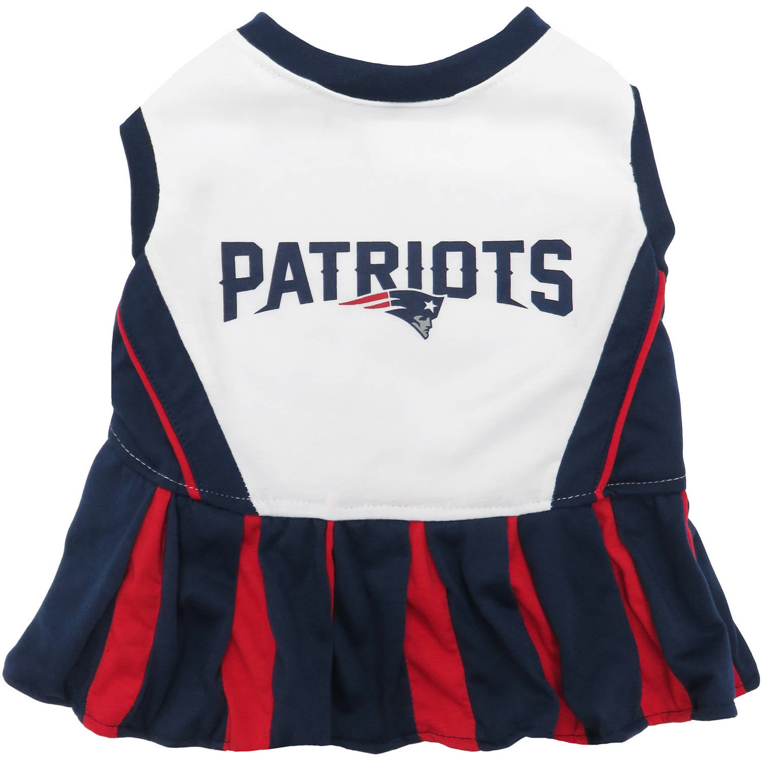 Pets First NFL New England Patriots Cheerleader Outfit, 3 Sizes Pet Dress  Available. Licensed Dog Outfit 