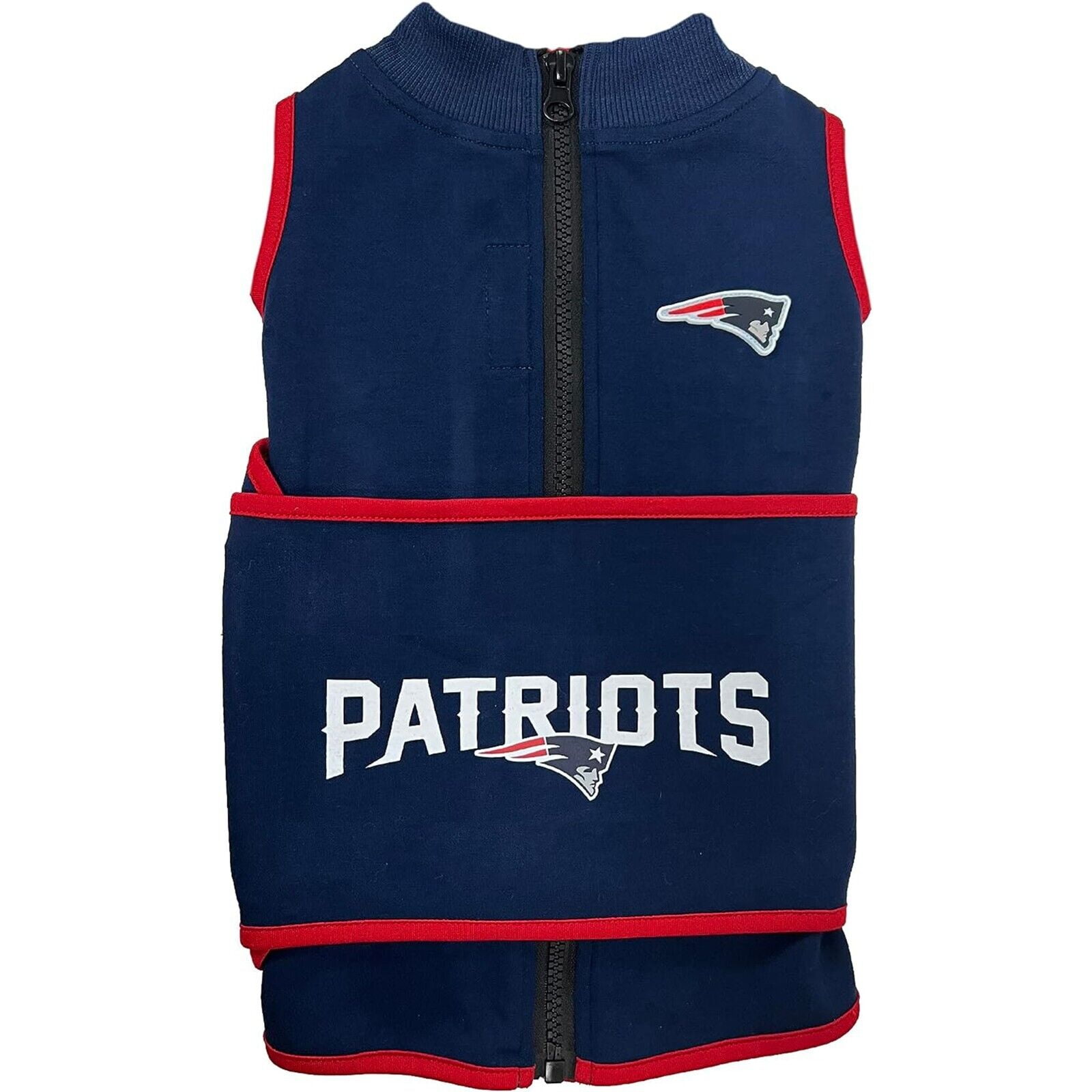 Pets First NFL New England Patriots Dog Anxiety Calming Shirt Soothing Solution Vest, Dogs & Cats Keeps Dogs Calm & Feeling Safe, Relaxing Jacket, Small