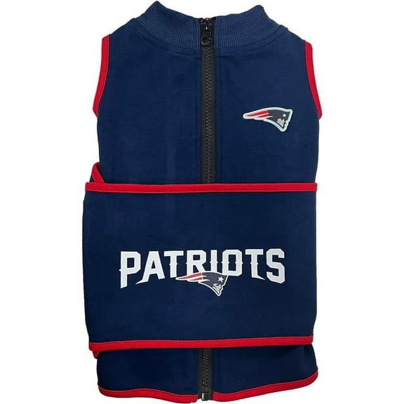 Pets First NFL New England Patriots Dog Anxiety Calming Shirt Soothing Solution Vest, Dogs & Cats Keeps Dogs Calm & Feeling Safe, Relaxing Jacket, Xsmall