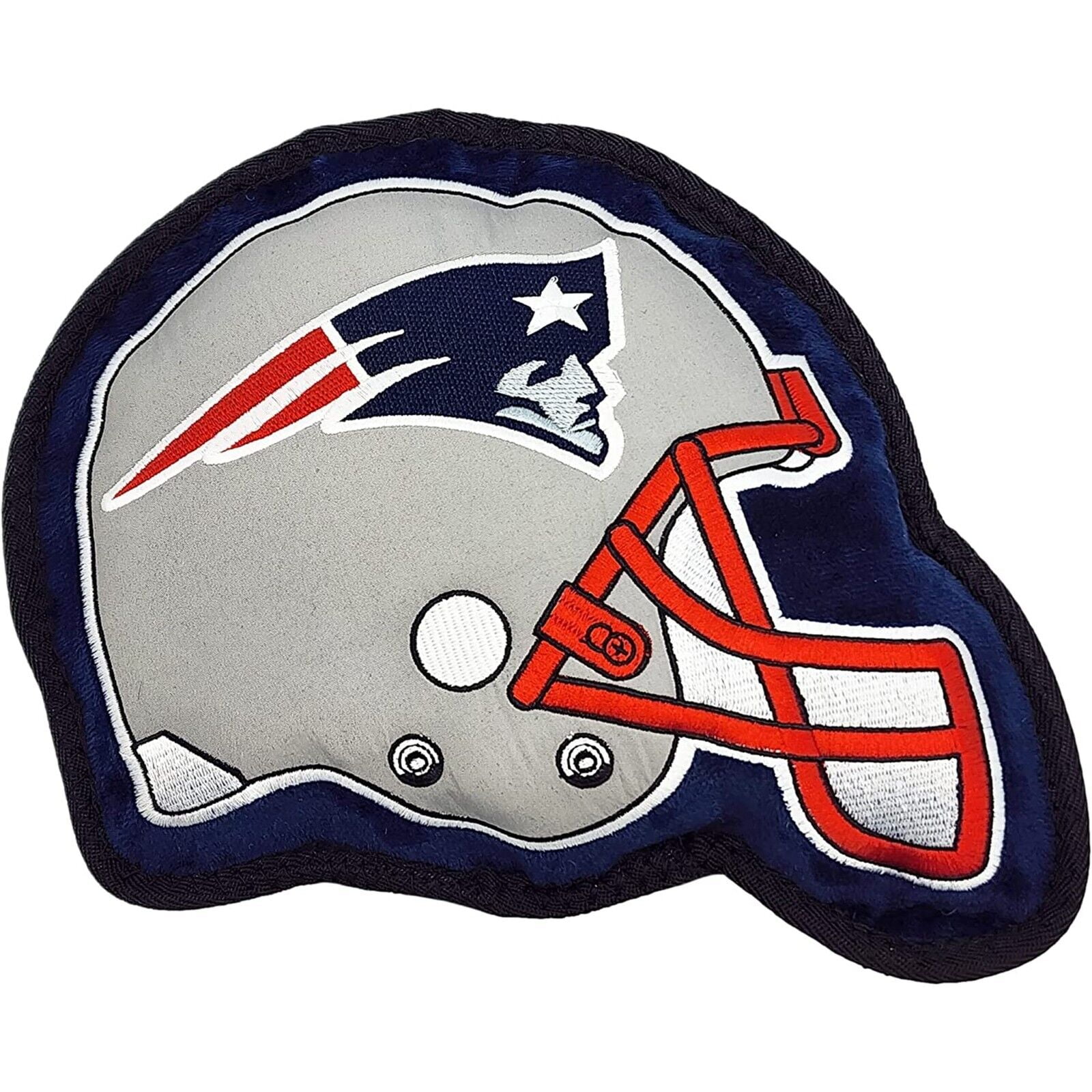 Pets First NFL New England Patriots Tough Helmet Pet Dog Toy Premium Quality with Built-in Squeaker Chew Toy