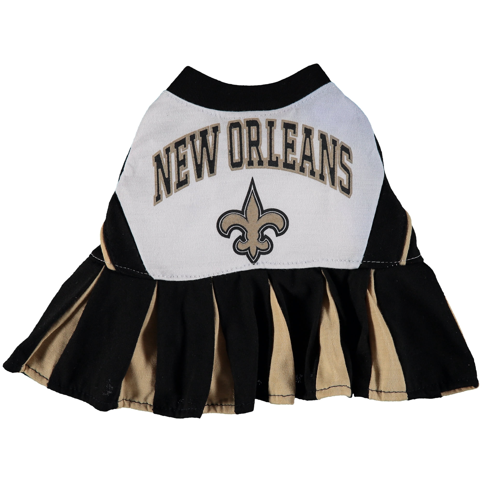 Pets First NFL New Orleans Saints Cheerleader Outfit, 3 Sizes Pet