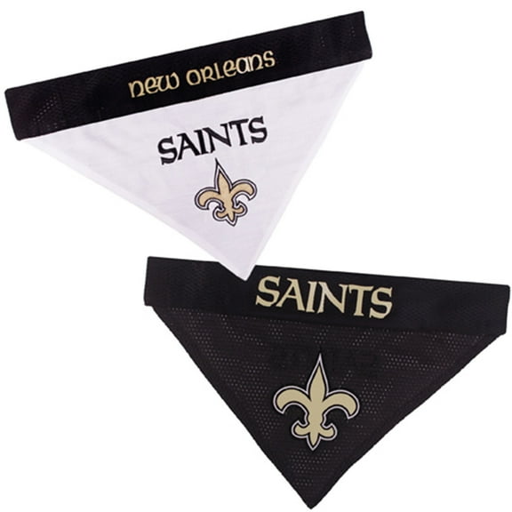 Pets First Nfl New Orleans Saints Reversible Bandana Licensed, Reversible Pet Bandana - 2 Sided Bandana