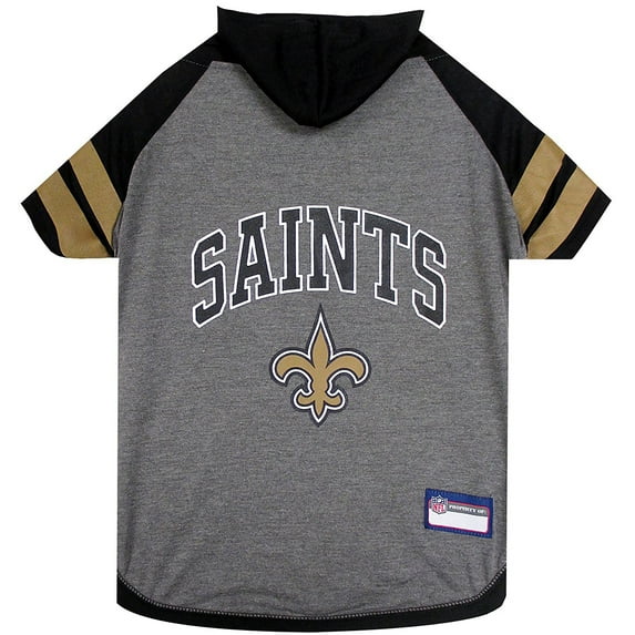 Pets First NFL New Orleans Saints NFL Hoodie Tee Shirt for Dogs & Cats - COOL T-Shirt, 32 Teams - Small