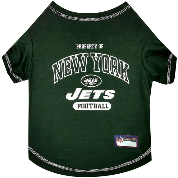 Pets First NFL New York Jets Pet T-Shirt. Licensed, Wrinkle-free, Tee Shirt for Dogs/Cats. Football Shirt