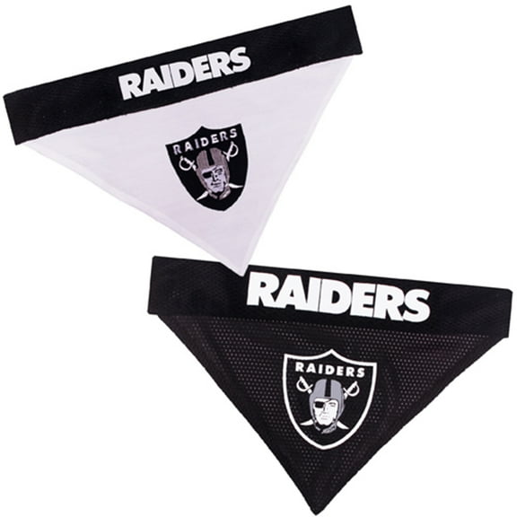 Pets First Nfl Las Vegas Raiders Reversible Bandana -Home & Away Mesh & Premium Embroidery For Dogs & Cats