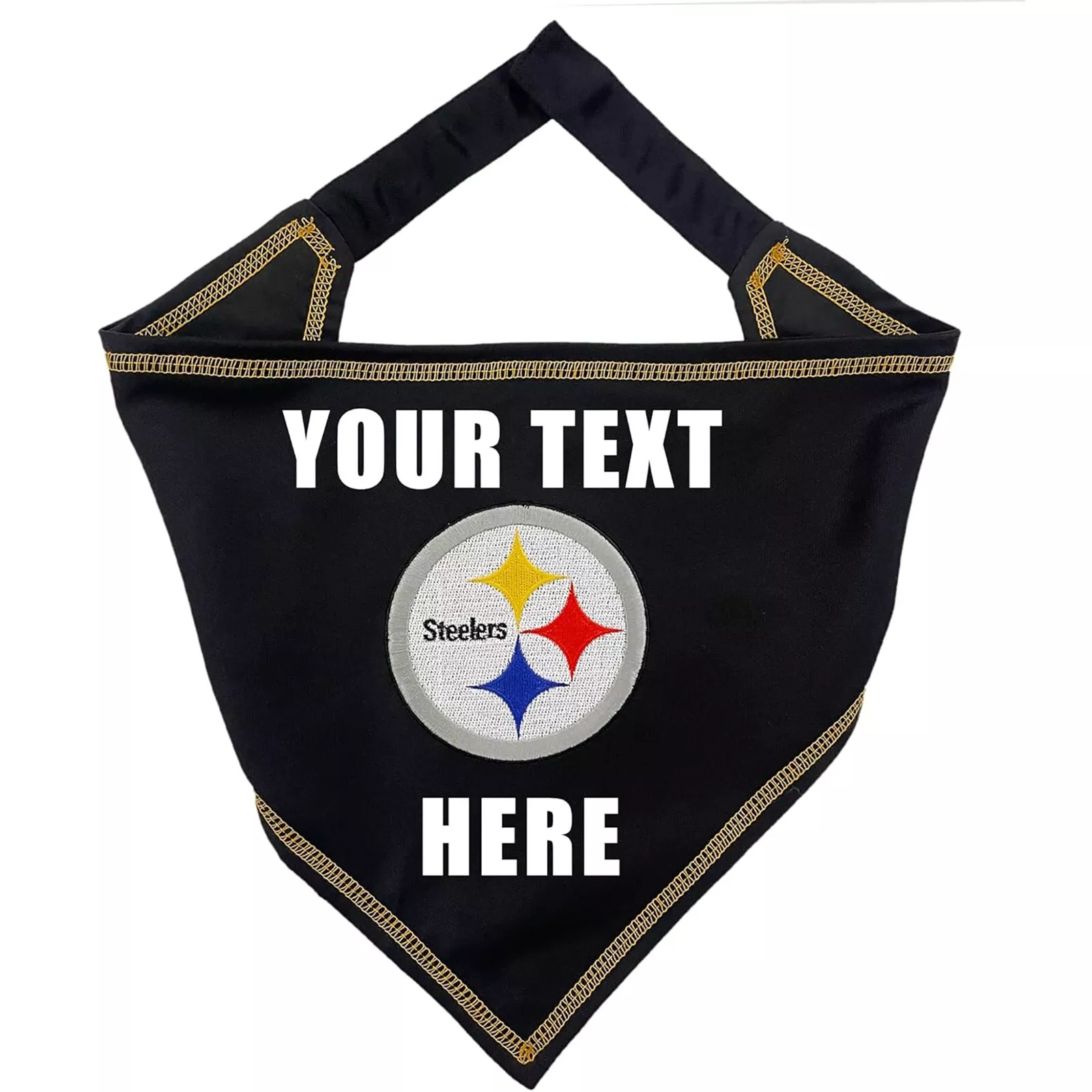 Pets First NFL Personalized Tie Bandana for Dogs & Cats Customizable Dog Bandana